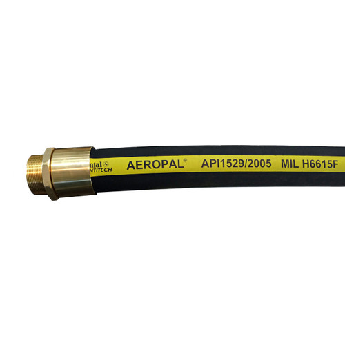 Continental ContiTech AEROPAL Type C 1 1/2 in. Regular Temp Aviation Fueling Hose Assemblies w/ Brass NPT Ends