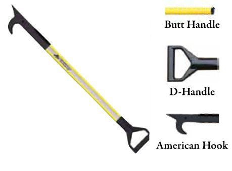 Leatherhead Tools 4 ft. Dog-Bone American Hook w/D-Handle - Yellow