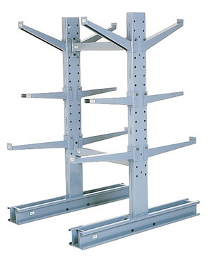 MECO Series 4000 HD Double Sided Cantilever Rack Starter Unit, 10 ft. H, (24) 36 in. L Arms