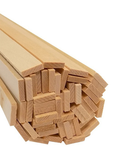 Bud Nosen Basswood Strips, 1/8" x 1/2" x 24", 50/pkg.