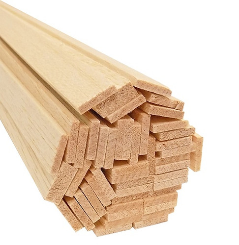 Bud Nosen Balsa Wood Strips, 1/8" x 5/8" x 36", 50/pkg.