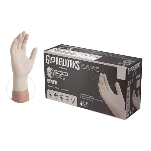 Ammex Latex Gloves Powdered, Small
