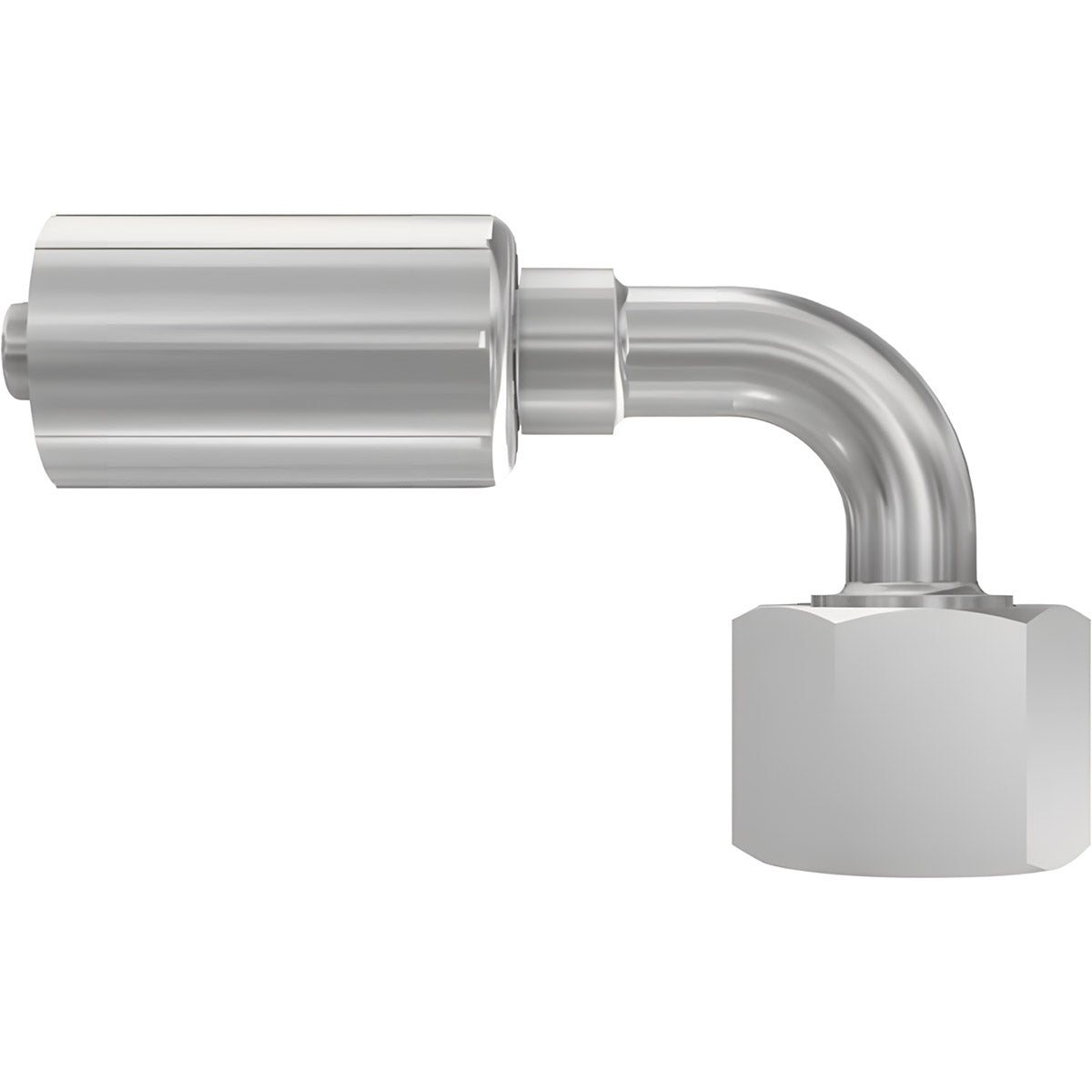 3/8 INCH HOSE X M18 METRIC L FEMALE ELBOW - 90 SWIVEL