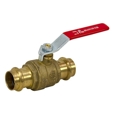 0.86" (22mm) 600 PSI Press-Fit Brass Ball Valve Bianchi 537000050A