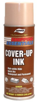 Aervoe Industries Cover-Up Ink, 12 oz Aerosol Can, Tan, 12 CAN/CS, #2811