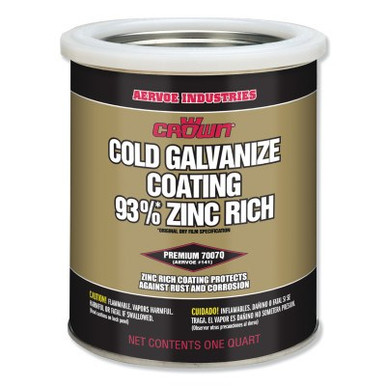 Aervoe Industries Cold Galvanizing Compound, 1 Quart Can, 4 CN/CA, #7007Q