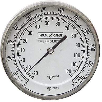 250F 5" BM 12" STEM DRY THERMOMETER