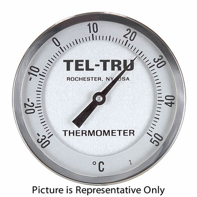 `-10-100° C 5" Face 12" Stem Thermometer Teltru GT500 Series 37141274