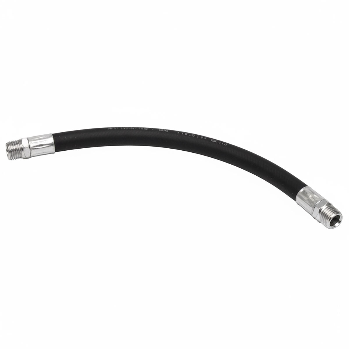 3/8 INCH X 12 INCH 2-WIRE RIGID END HYDRAULIC HOSE ASSEMBLY
