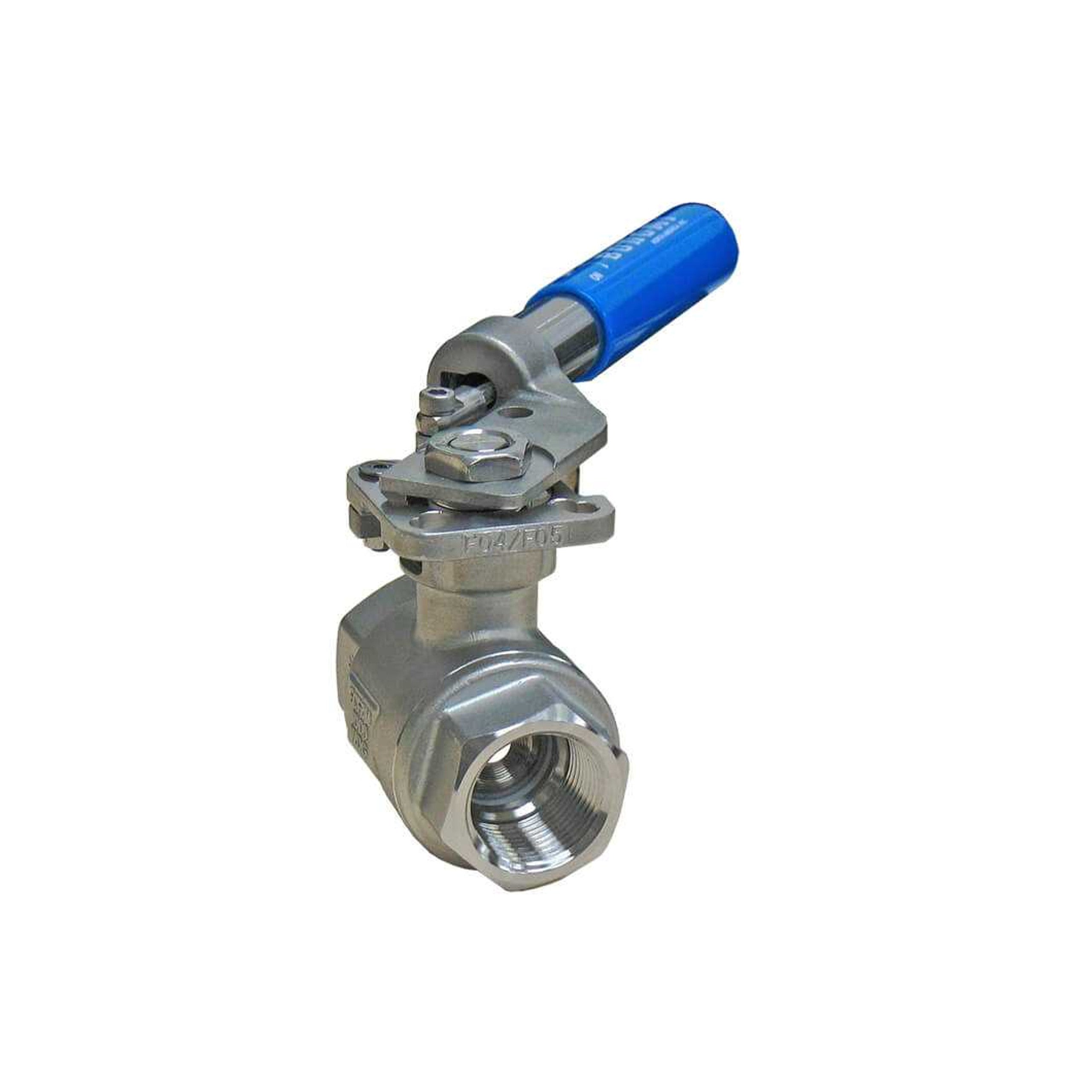 Bonomi 2200 SRL 3/4 Inch NPT Stainless Steel Full Port Ball Valve with Deadman Spring Return Lever