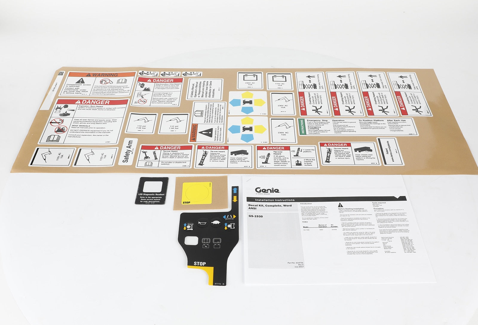 Genie Part # 231559GT – Decal Kit