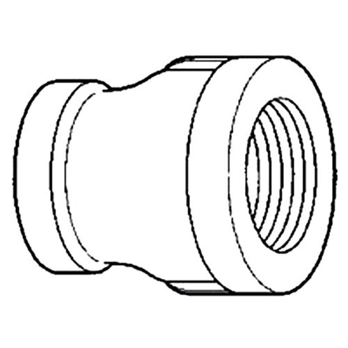 1 1/2" NPT x 1 1/4" NPT Reducing Galvanized Pipe Coupling