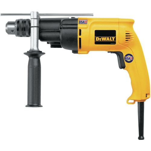DeWalt 1/2" VSR Dual Range Hammer Drill Kit, 7.8 Amp