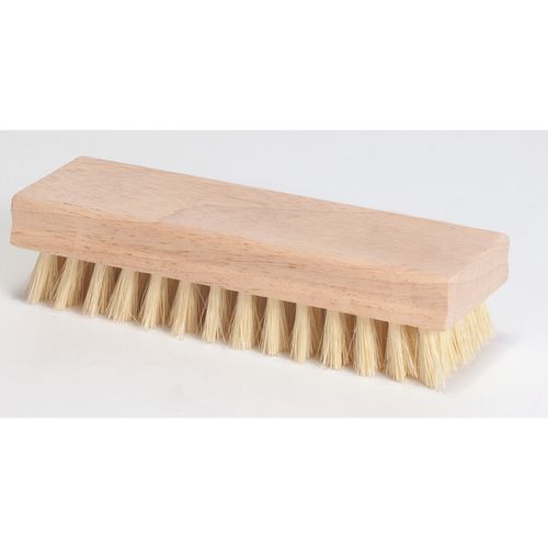 Scrub Brush 8" Square End White Tampico 1 1/8" Trim Hardwood Handle