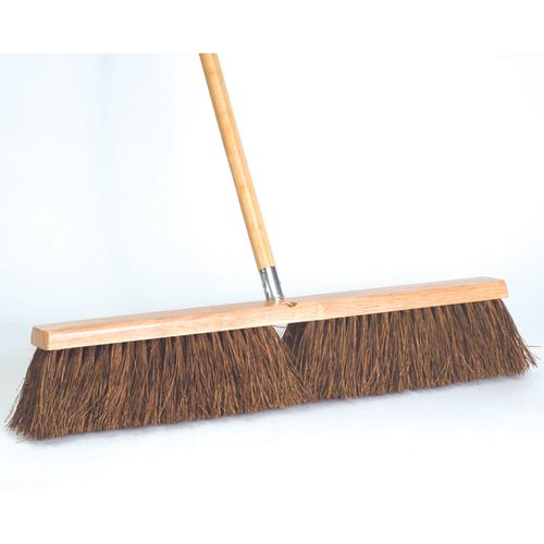 24" Push Broom Head With Palmyra Bristles, Natural