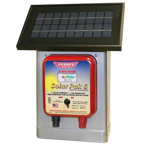 Parmak Solar Powered 6 Volt Electric Fence Charger 1.4 Joules