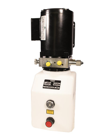 Chief AC Dock Leveler: 6 qt. tank, 3 Phase, On/Off