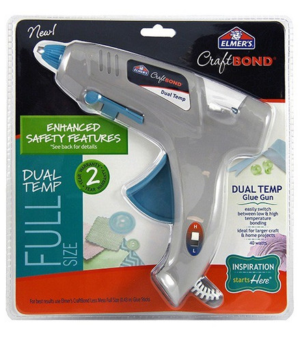 Elmer's Craftbond Enhanced Safety Dual Temp Glue Gun 40W