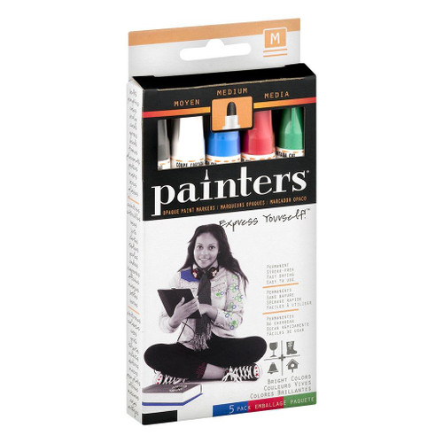 Elmer's Painters Bright Colors Paint Markers, Medium Tip, 5-Piece