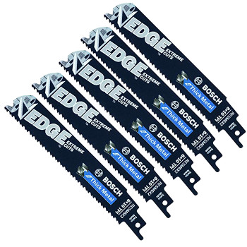 Bosch 5 Pack of Genuine OEM Replacement Reciprocating Saw Blades - RESM6X2B-5pk