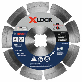 Bosch Genuine 6 In. X-LOCK Segmented Rim Diamond Blade - 2610059915