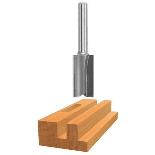 Bosch Carbide-Tipped Double Flute Straight Router Bit, 1/2" x 1"