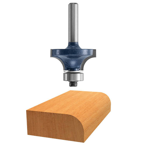 Bosch Carbide-Tipped Roundover Router Bit, 1/4" x 1/2"