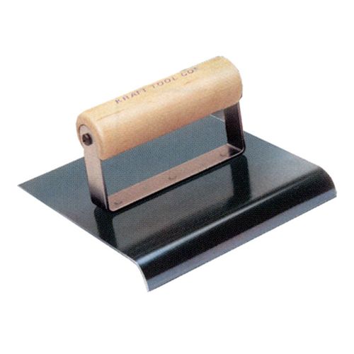 Kraft Tool Co. CF574 Blue Steel Edger Wood Handle 6" x 4" x 1/2" R