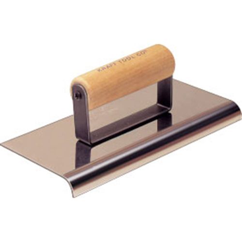 Kraft Tool Co. CF169 SS Sidewalk Edger Wood Handle 8" x 4" x 1/8" R