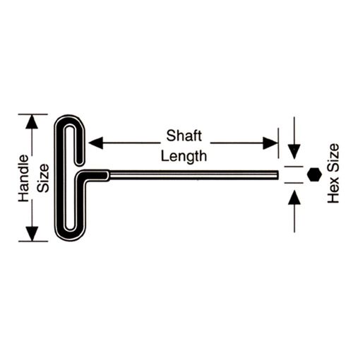 T-Handle Hex Key, 3/16 In.