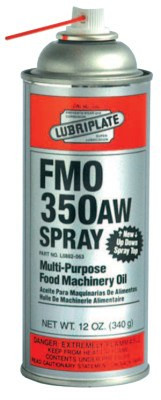 Lubriplate Food Machinery Oils/ Class H-1, 12 oz, Spray Can, 12/CT, #L0882063