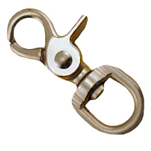 1/2" Brass Trigger Snap With Swivel Round Eye
