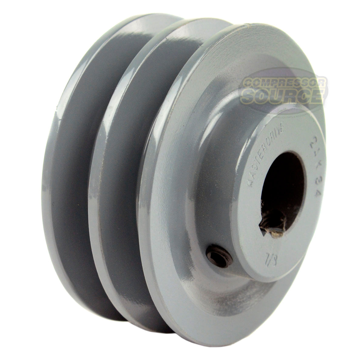 3.5" Double Groove A Section 4L Sheave with 7/8" (0.875") Keyed Bore - 2AK34