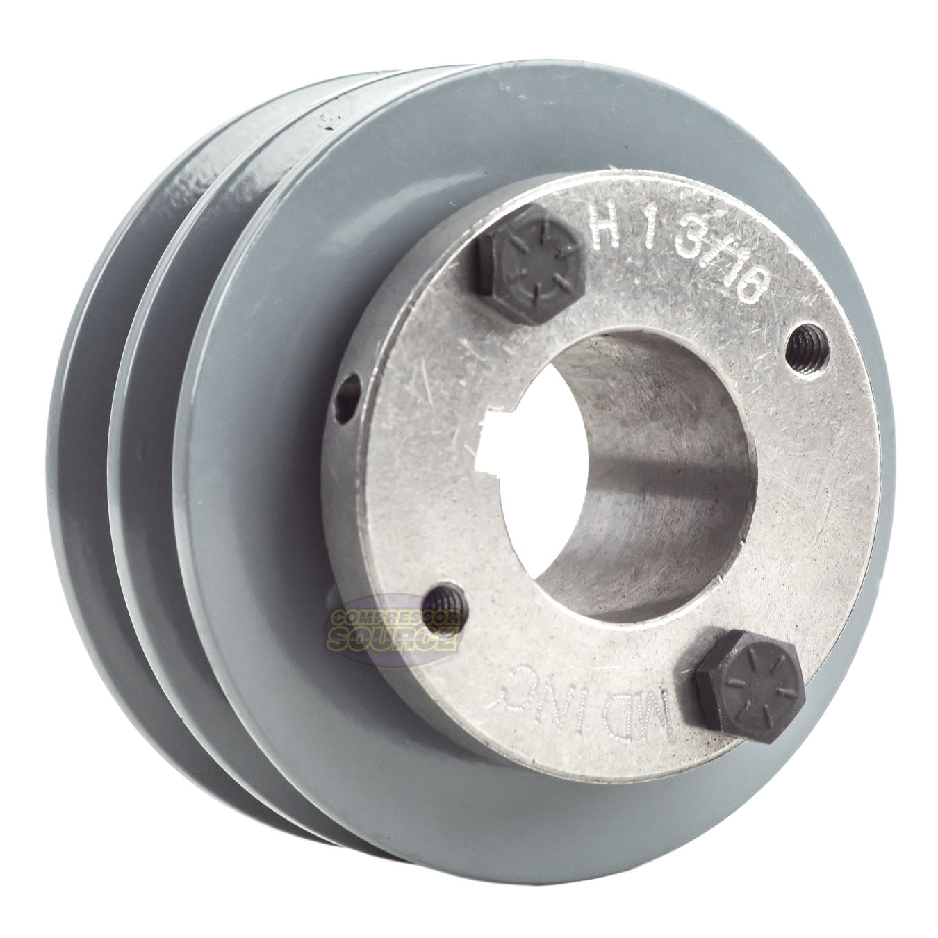 3.5" Double Groove A Section 4L Sheave with 1-3/16" (1.1875") H-Style Split Taper Bushing - 2AK34H