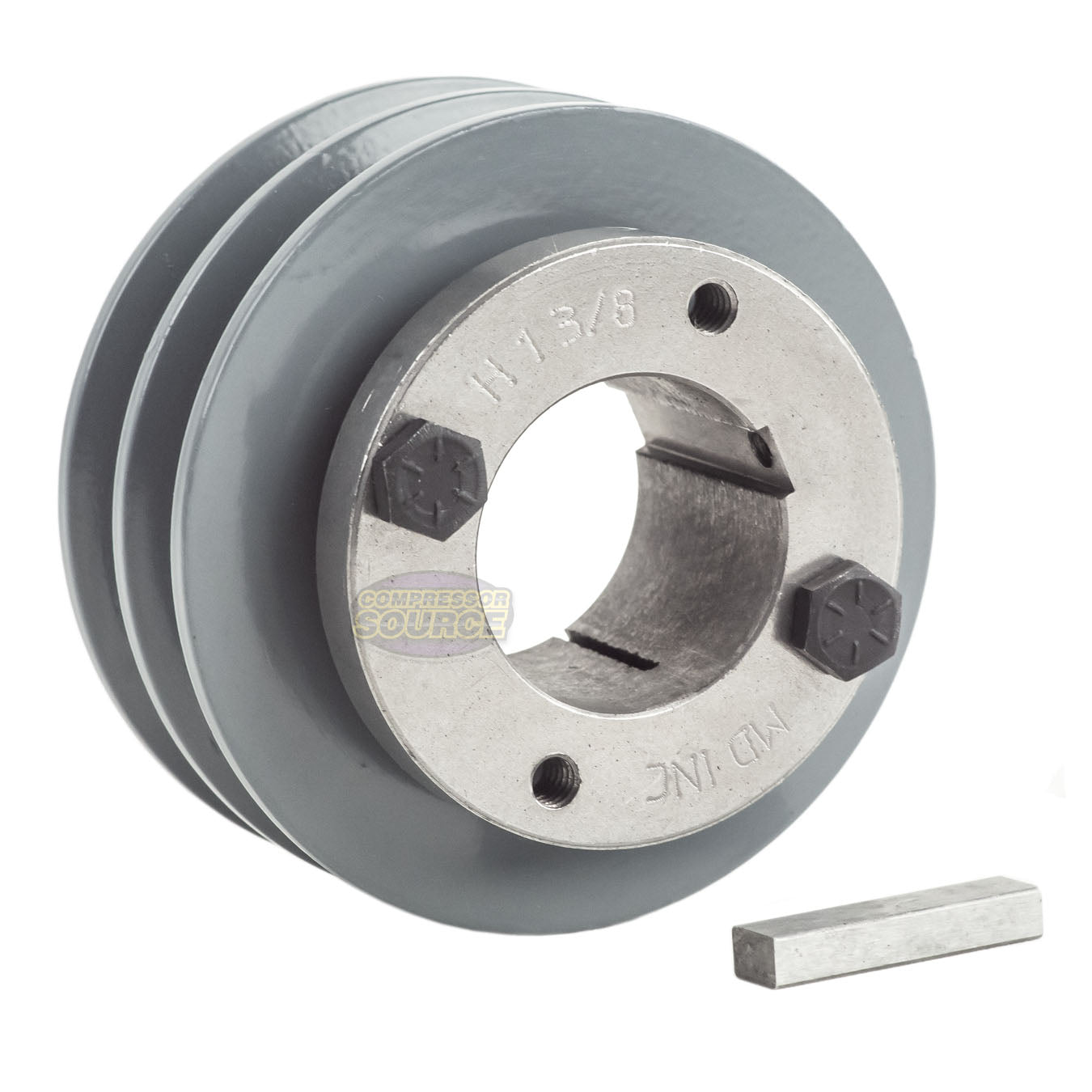 3.5" Double Groove A Section 4L Sheave with 1-3/8" (1.375") H-Style Split Taper Bushing - 2AK34H