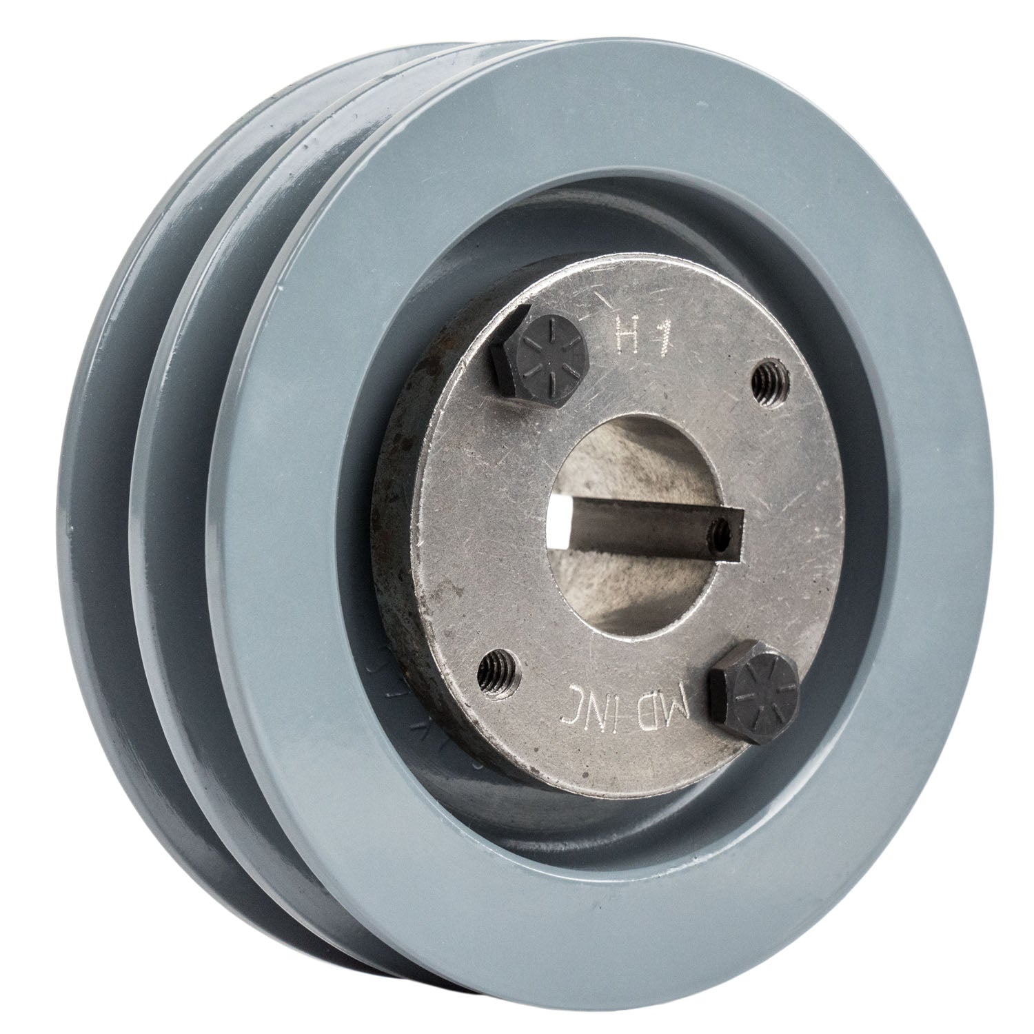 4.5" Double Groove A Section 4L Sheave with 1" H-Style Split Taper Bushing - 2AK46H