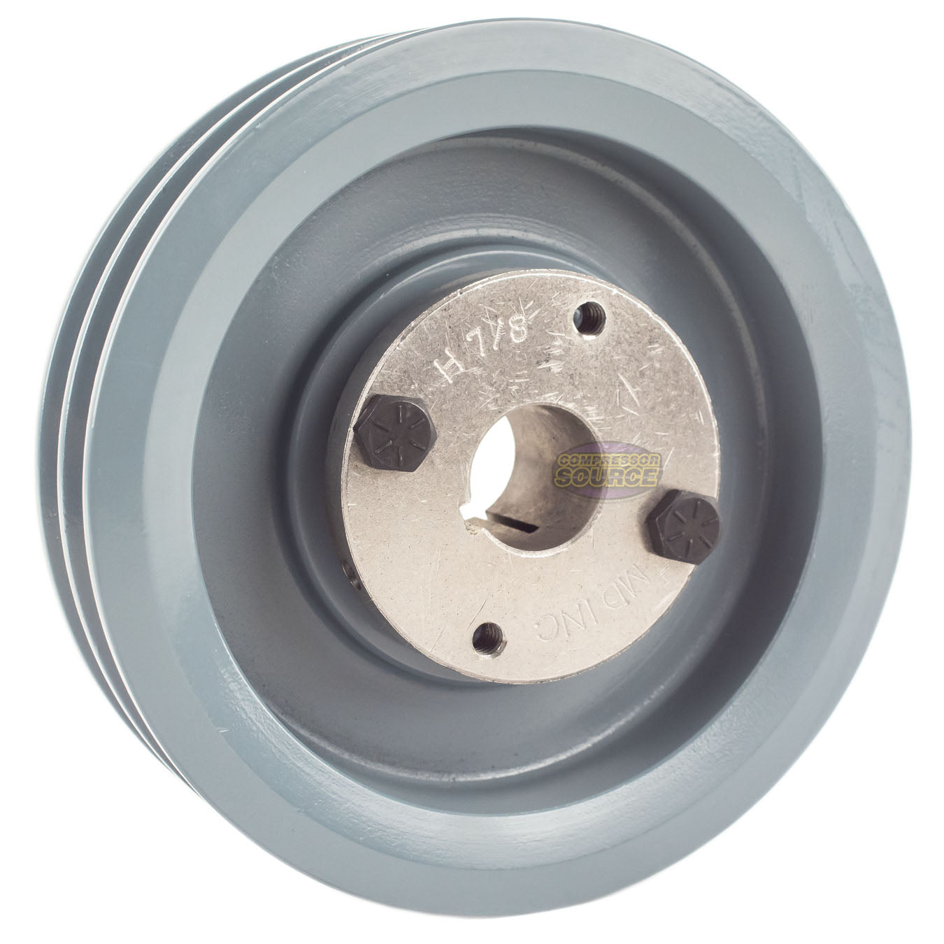 5.5" Double Groove A Section 4L Sheave with 7/8" (0.875") H-Style Split Taper Bushing - 2AK56H