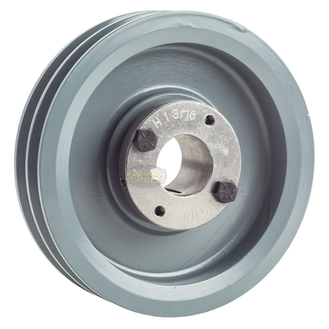 6" Double Groove A Section 4L Sheave with 1-3/16" (1.1875") H-Style Split Taper Bushing - 2AK61H