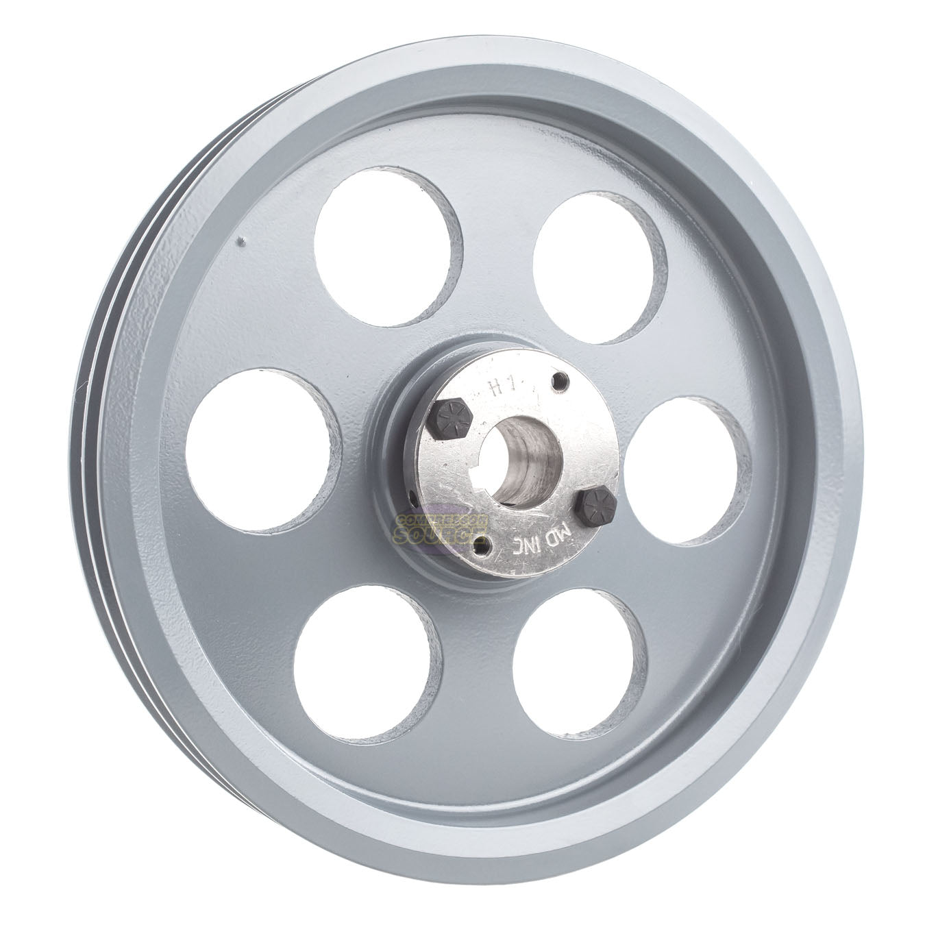 9.25" Double Groove A Section 4L Sheave with 1" H-Style Split Taper Bushing - 2AK94H