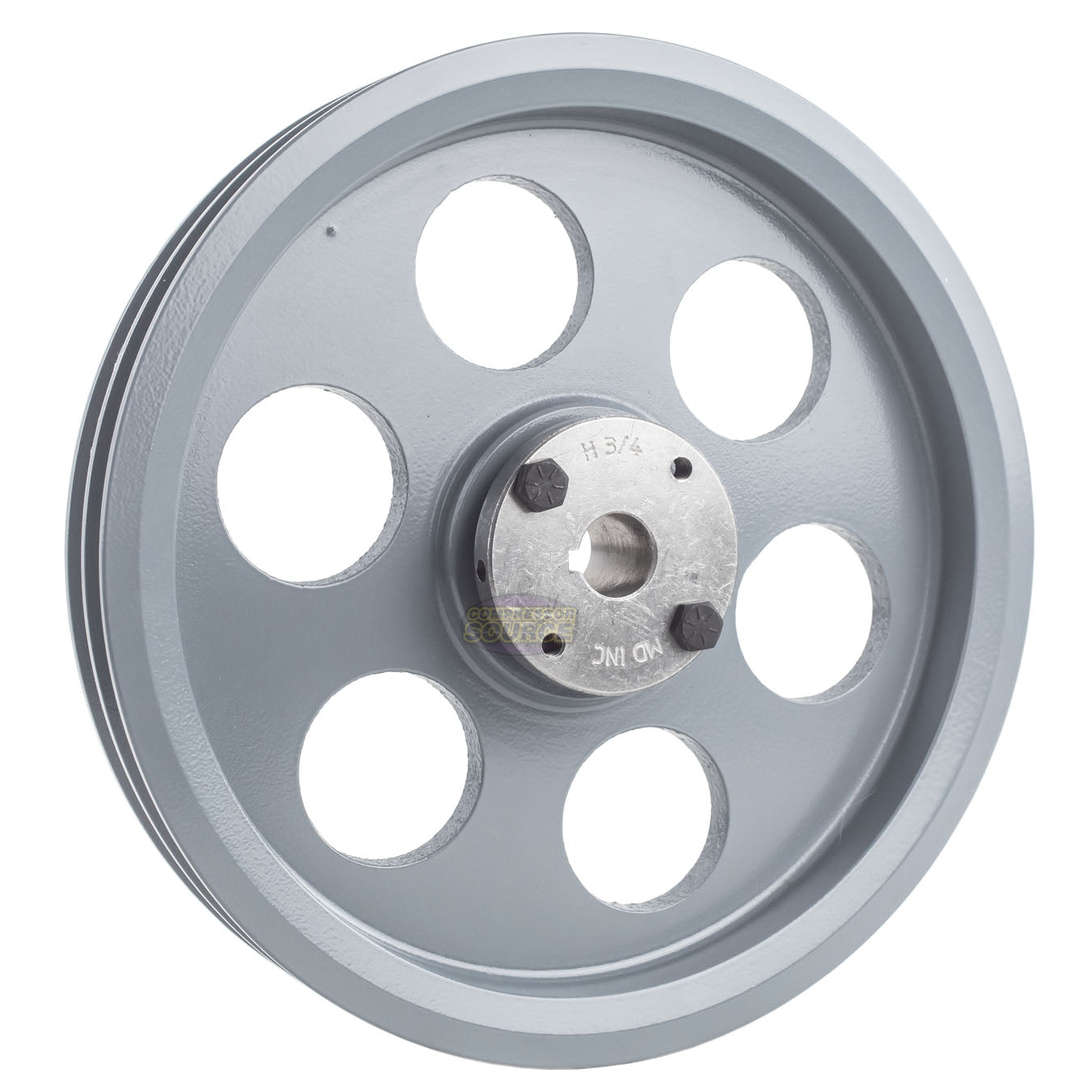 9.25" Double Groove A Section 4L Sheave with 3/4" (0.750") H-Style Split Taper Bushing - 2AK94H