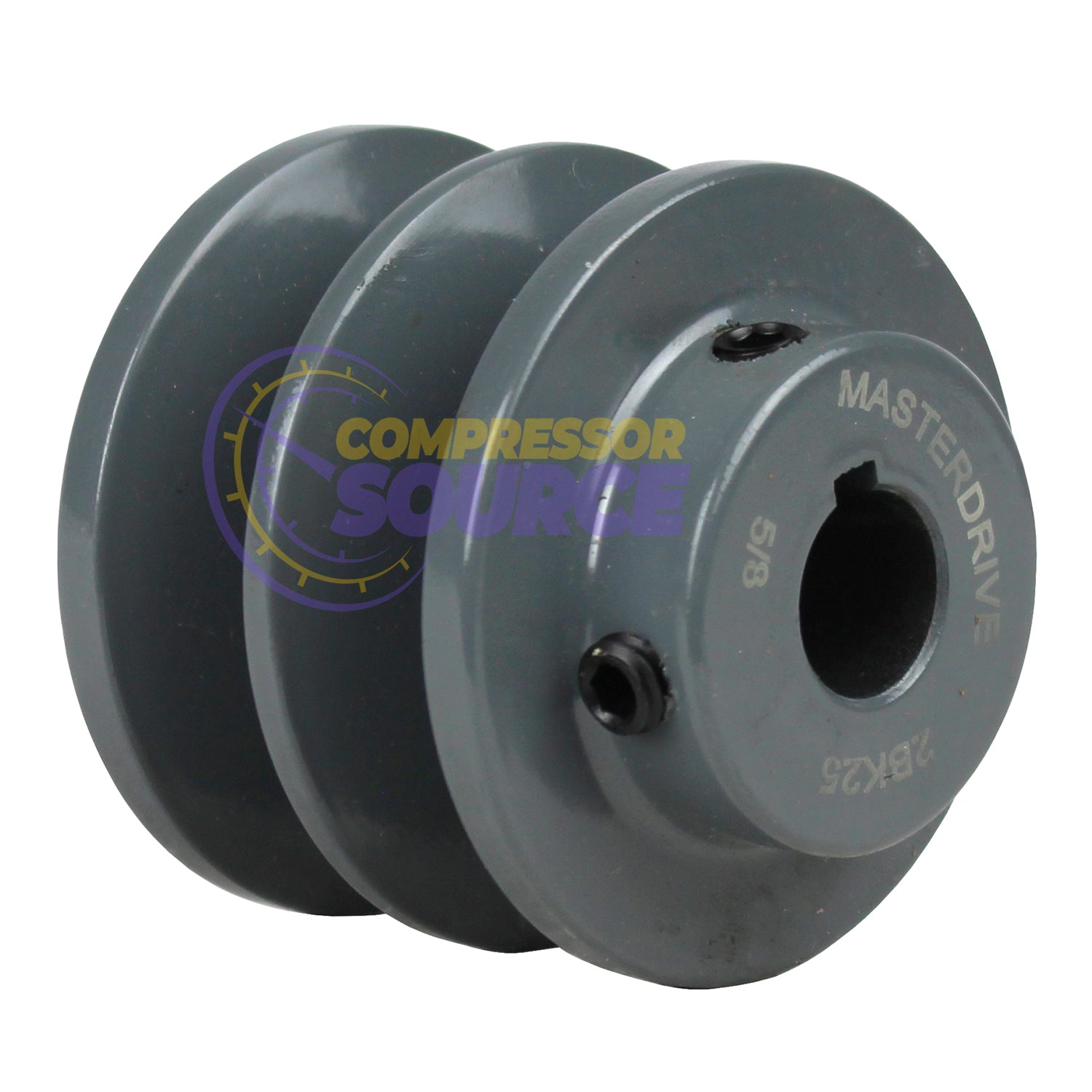 3" Double Groove B Section 5L Sheave with 1" Keyed Bore - 2BK28
