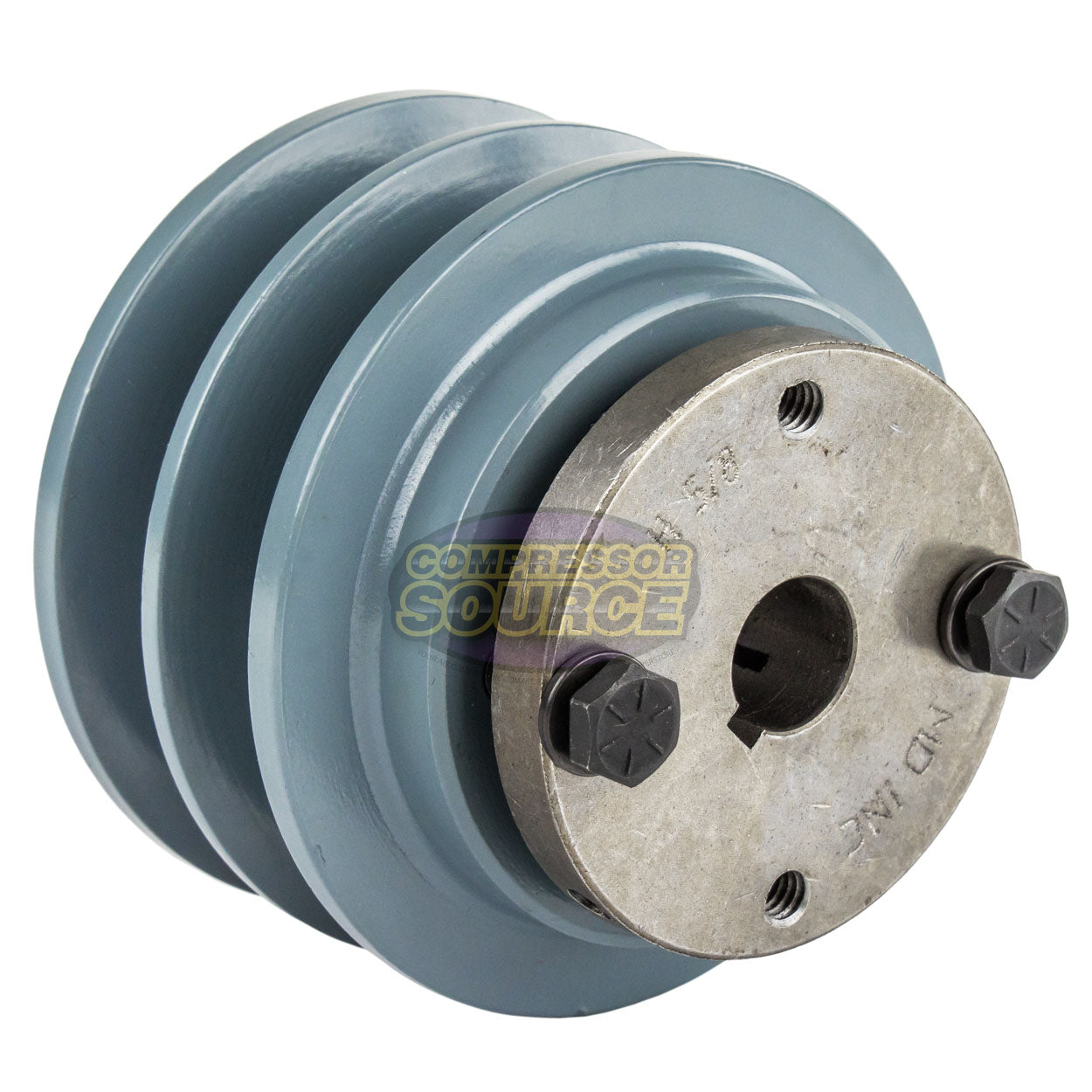 3.5" Double Groove B Section 5L Sheave with 5/8" (0.625") H-Style Split Taper Bushing - 2BK34H