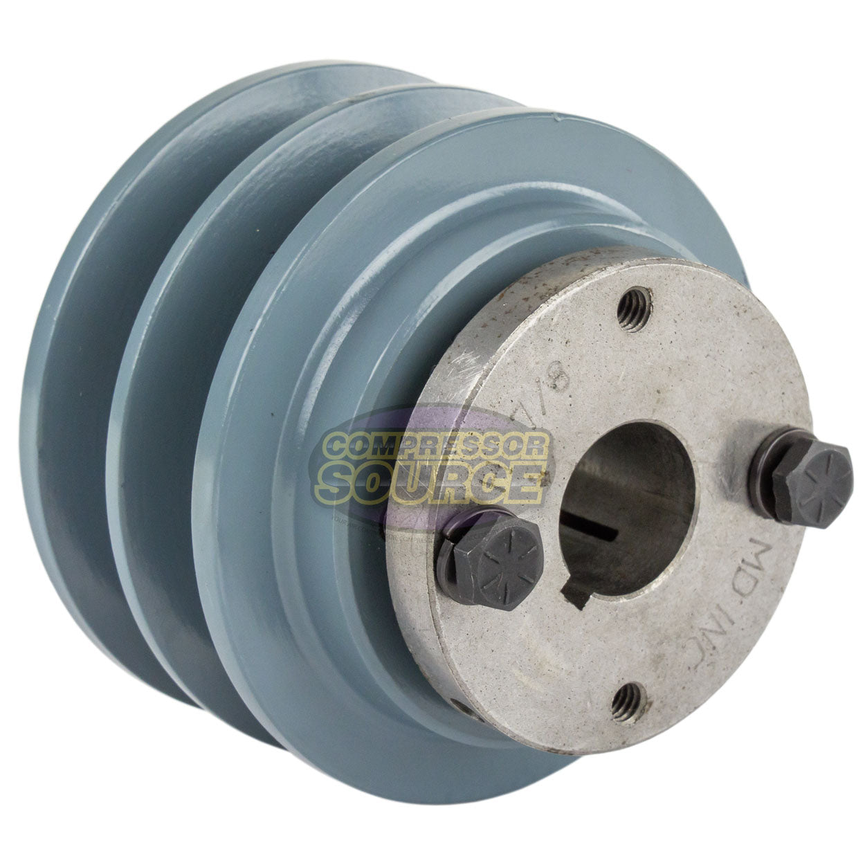 3.35" Double Groove B Section 5L Sheave with 7/8" (0.875") H-Style Split Taper Bushing - 2BK32H
