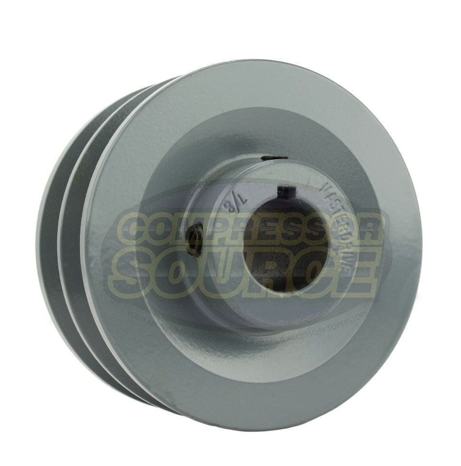 3.75" Double Groove B Section 5L Sheave with 7/8" (0.875") Keyed Bore - 2BK36