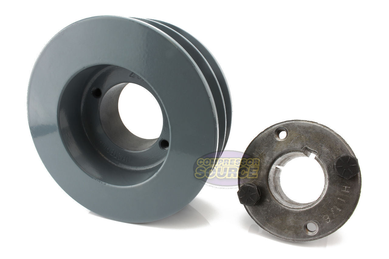 4.5" Double Groove B Section 5L Sheave with 1-1/8" (1.125") H-Style Split Taper Bushing - 2BK47H
