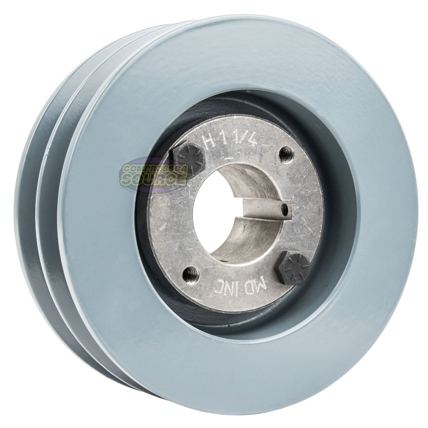 5" Double Groove B Section 5L Sheave with 1-1/4" (1.250") H-Style Split Taper Bushing - 2BK52H