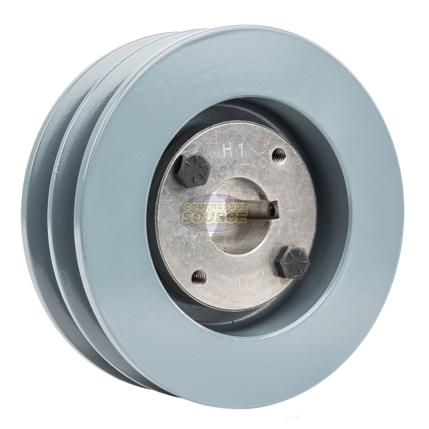 4.75" Double Groove B Section 5L Sheave with 1" H-Style Split Taper Bushing - 2BK50H