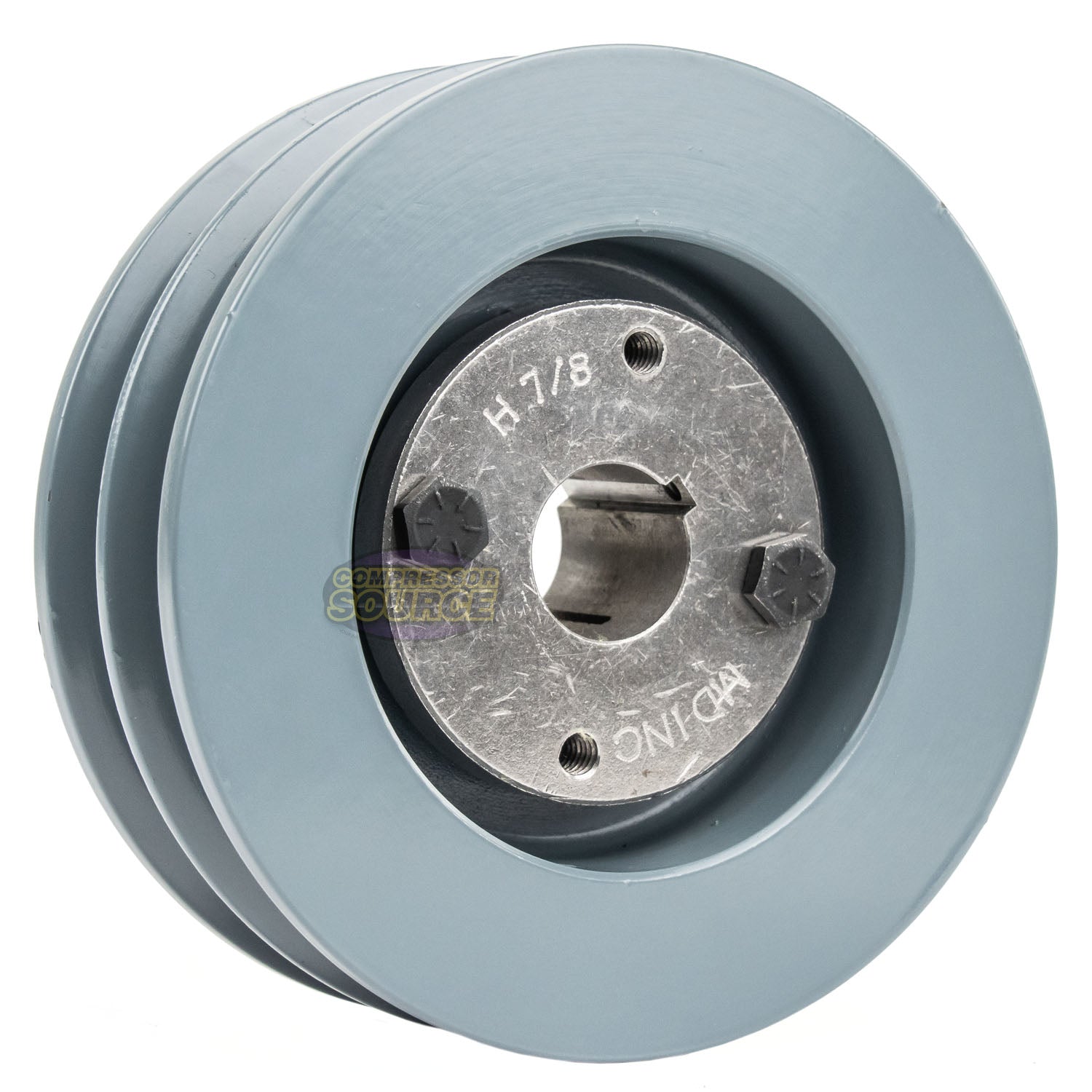 5" Double Groove B Section 5L Sheave with 7/8" (0.875") H-Style Split Taper Bushing - 2BK52H