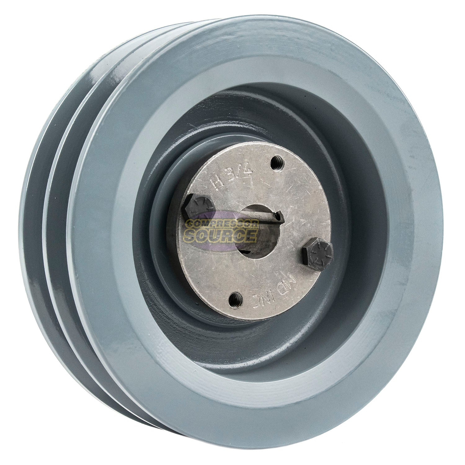 6" Double Groove B Section 5L Sheave with 3/4" (0.750") H-Style Split Taper Bushing - 2BK62H