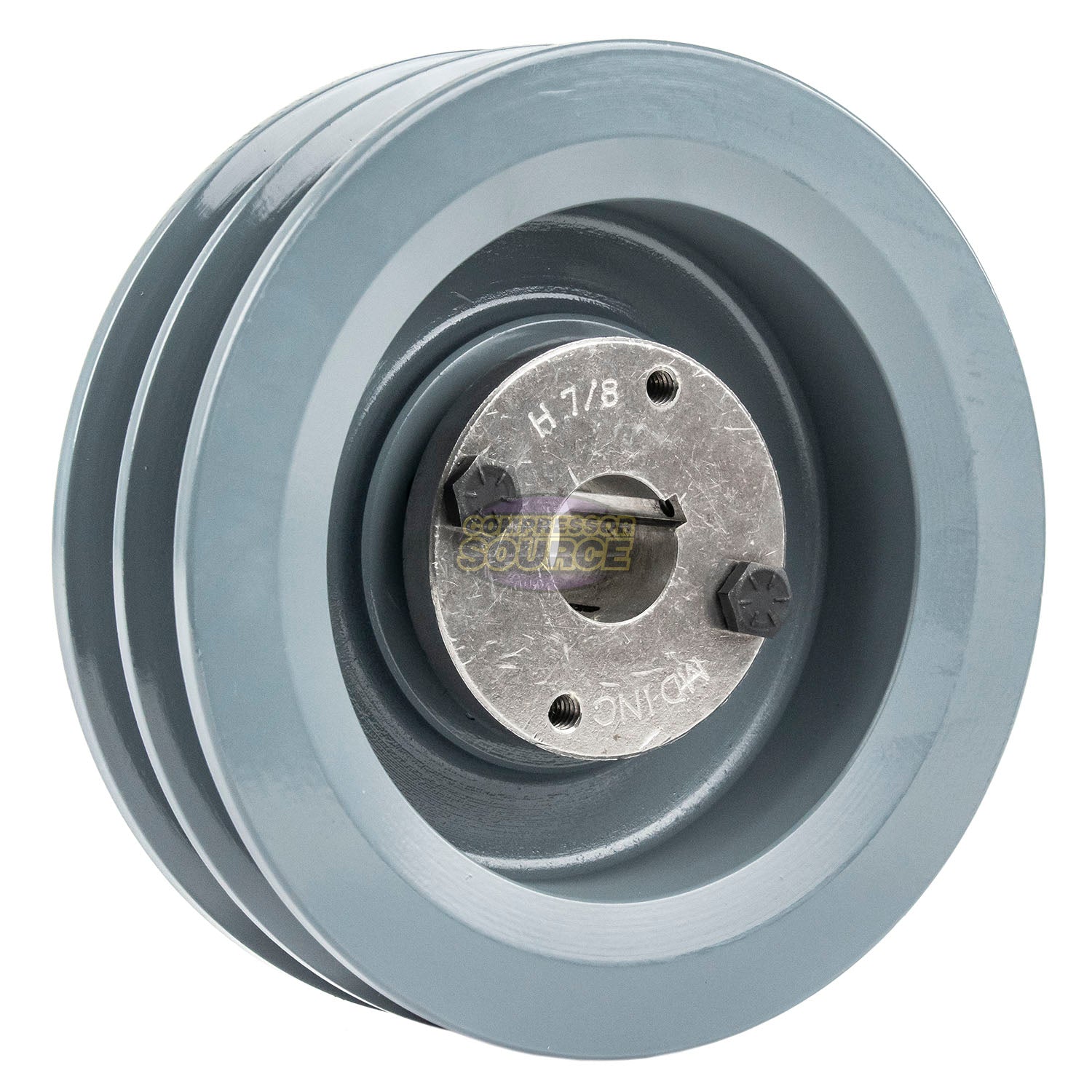 6" Double Groove B Section 5L Sheave with 7/8" (0.875") H-Style Split Taper Bushing - 2BK62H